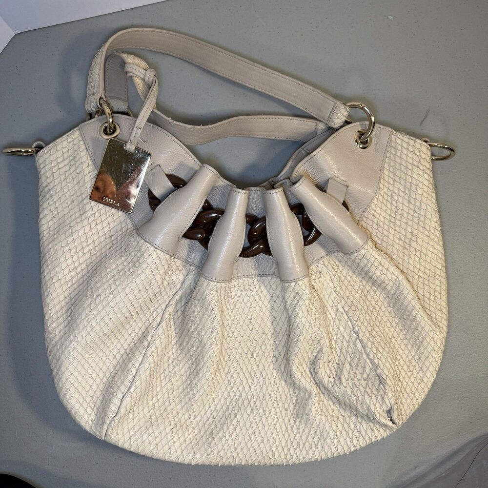 Furla Genuine Leather Shoulder Bag Made in Italy Designer Purse Classic Handbag